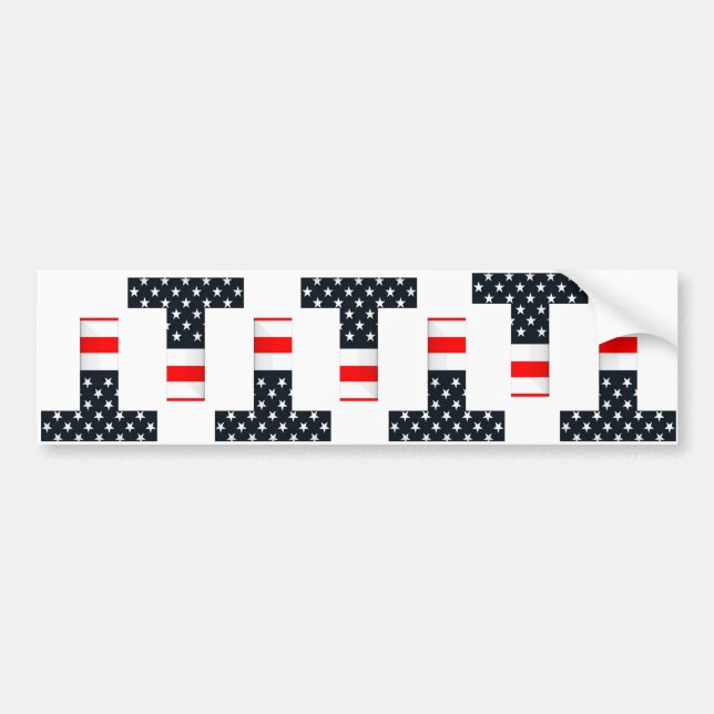 T Flagga Bumper Sticker Bildekal (Framsidan)