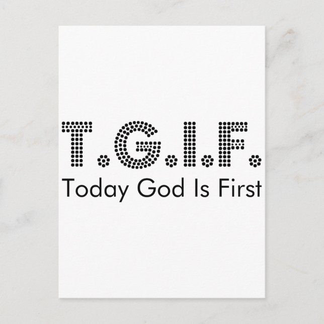 T.G.I.F. VYKORT (Framsida)