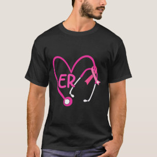 t Heart Stetoscope Rosa Ribbon Breast Cancer Er Shirt