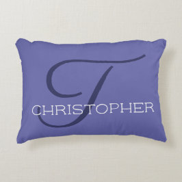 T Inledande Elegant Calligraphy Namn Chic Prydnadskudde