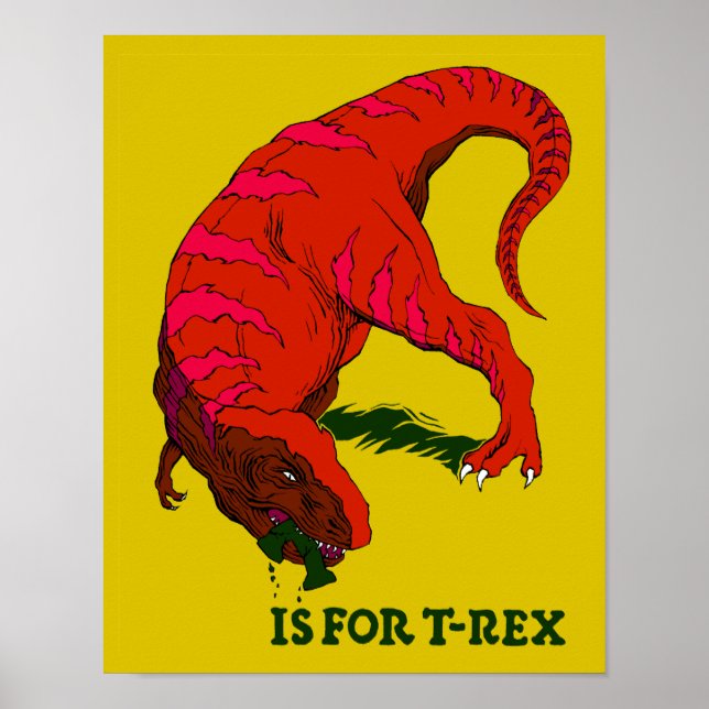 T is For T-Rex Poster (Framsidan)