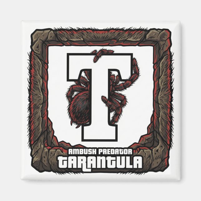 T is for Tarantula – GTA Style ABC Learning Magnet (Framsidan)