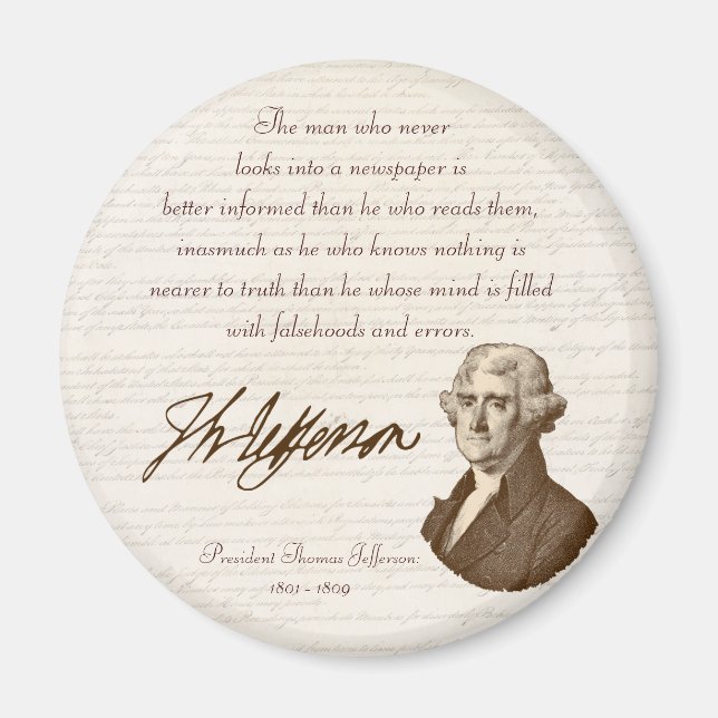 T. Jefferson: Truth & Newspaper - Magnet #2 (Framsidan)