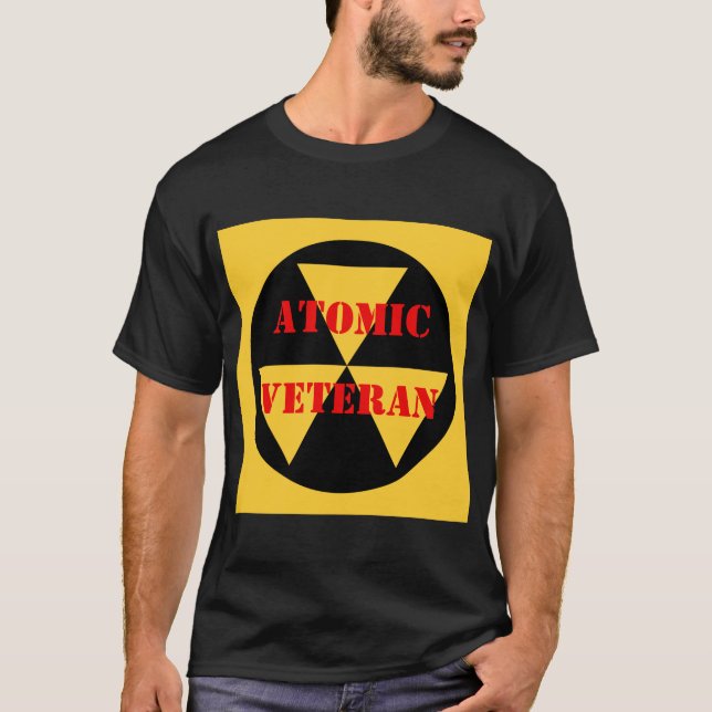 T Kärnteveteran med strålningssymbol T Shirt (Framsida)