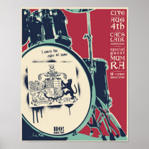 T-katter konsertaffisch poster