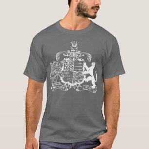T-katter vapensköld - vit tee shirt