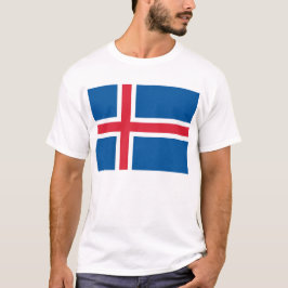 T Leverera med Flagga av Island T Shirt