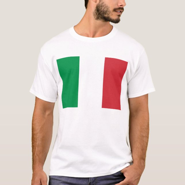T Leverera med Flagga av Italien T Shirt (Framsida)