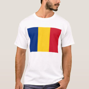 T Leverera med Flagga av Rumänien Shirt