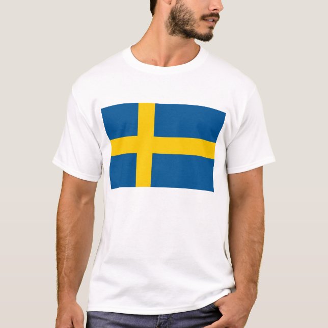 T Leverera med Flagga av Sverige T-shirt (Framsida)