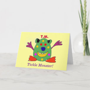T.M. kittlingmonster! Hälsningkort Kort