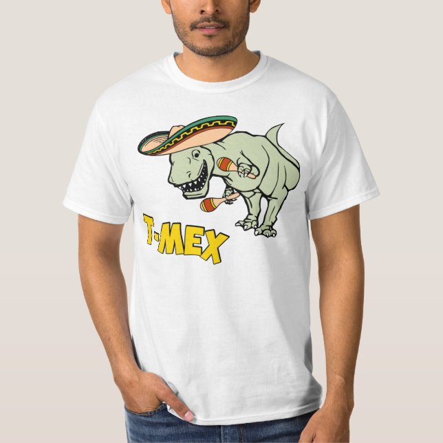 T-Mex T-Rex mexicansk TyrannosaurusDinosaur T-shirt (Framsida)