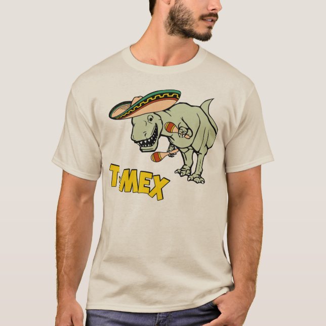 T-Mex T-Rex mexicansk TyrannosaurusDinosaur Tee Shirt (Framsida)