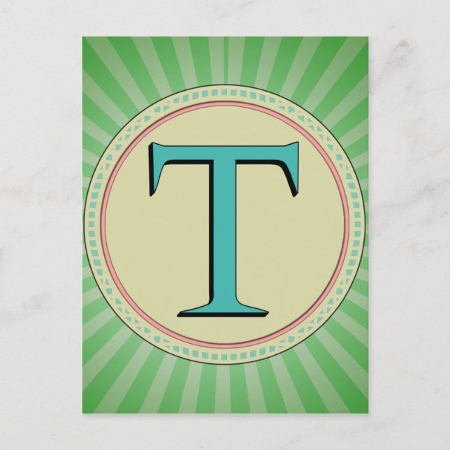 T MONOGRAM BREV VYKORT (Framsida)