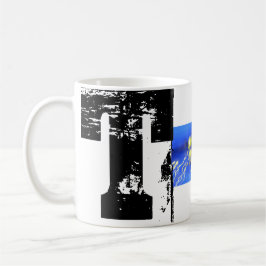 T Monogram Grunge TypoGraph Mugg