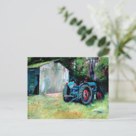 T' Old tractor Postcard Vykort
