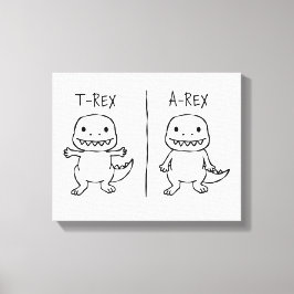 T-Pose T-Rex-skiss Canvastryck