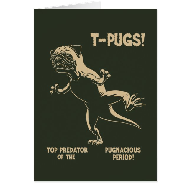 T-PUGS! HÄLSNINGSKORT (Framsidan)