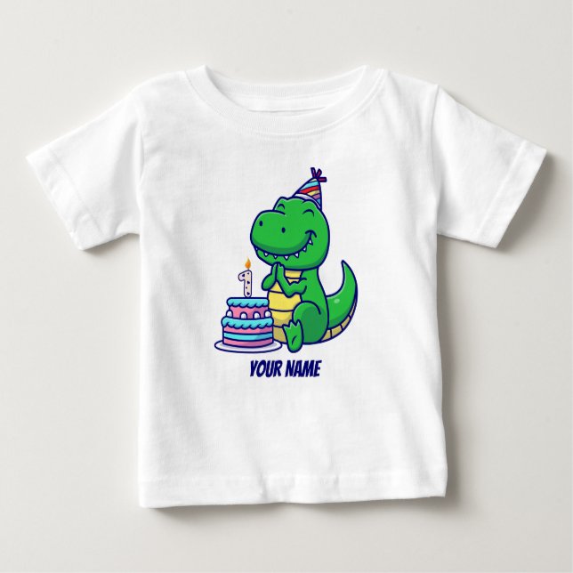 T-Rex 1:a födelsedag T Shirt (Framsida)