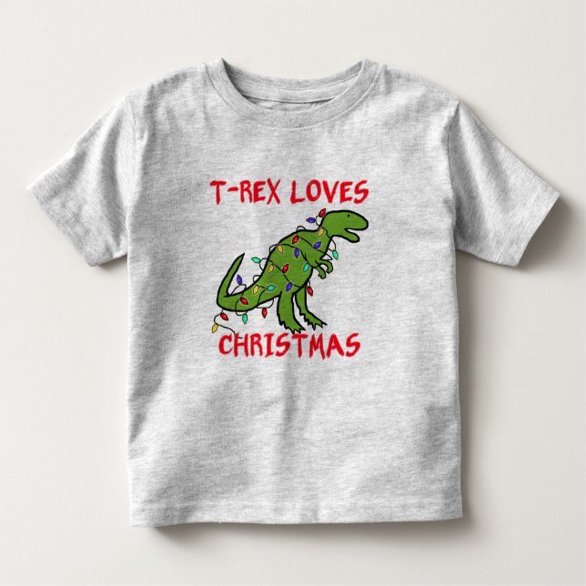 T-Rex älskar jul T-shirt (Framsida)