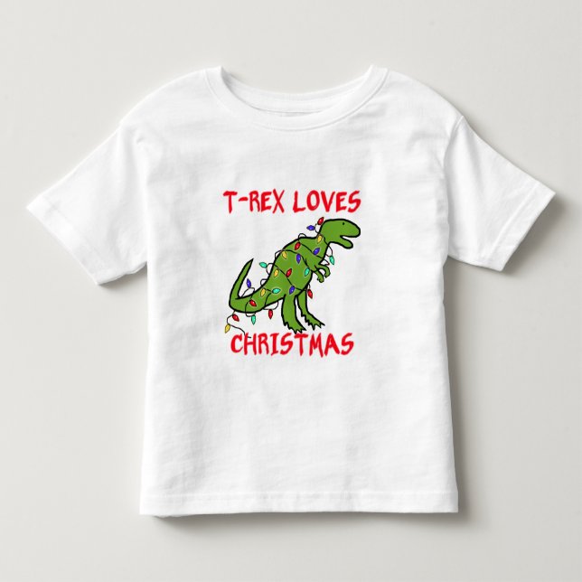 T-Rex älskar jul T-shirt (Framsida)