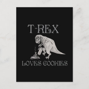 T-Rex älskar kakor Vykort