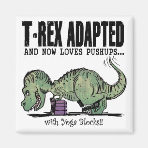 T-Rex älskar Pushups Magnet