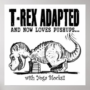 T-Rex älskar Pushups Poster