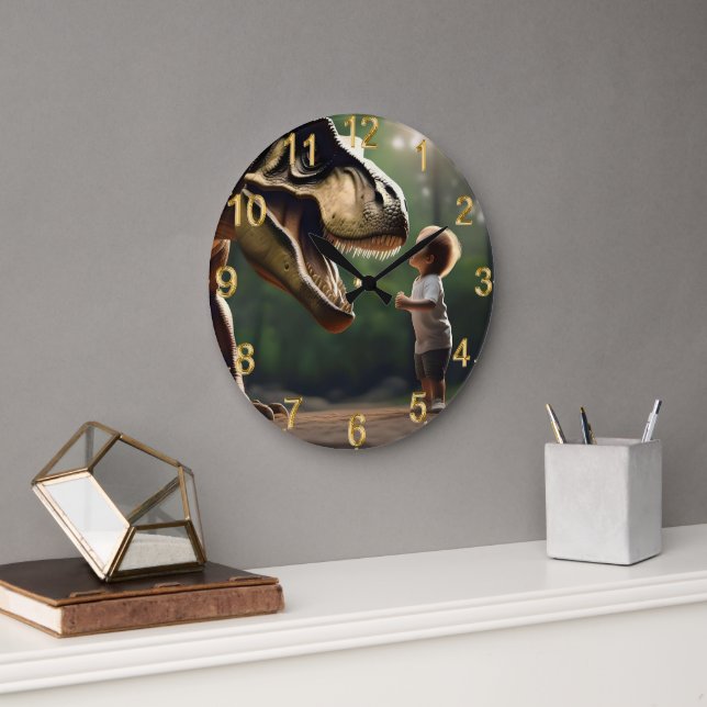 T-rex Ansikte dina rädslor. Stor Klocka (Kontor)