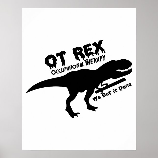 T-Rex-arbetsrelaterad behandlingssnål för OT Poster (Framsidan)