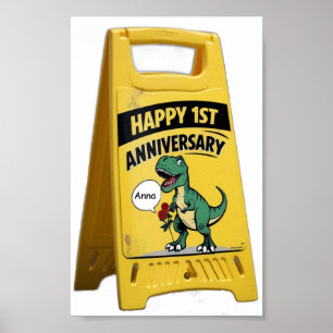 T-rex-årsdagen med ro poster