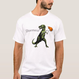 T-Rex äter höna med knivar & dela sig: En T Shirt