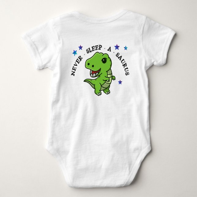 T-Rex Baby Bodykostym T Shirt (Baksida)