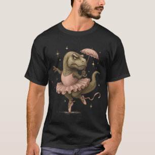 T-Rex Ballerina Shirt - Funny Dinosaur i Tutu T