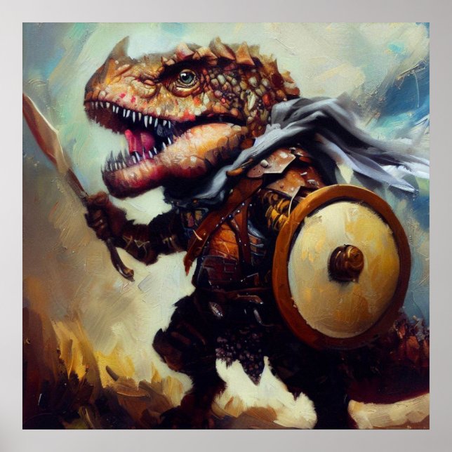T Rex Barbarian Poster (Framsidan)