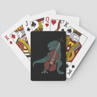 T-Rex bas som leker kort Kortlek