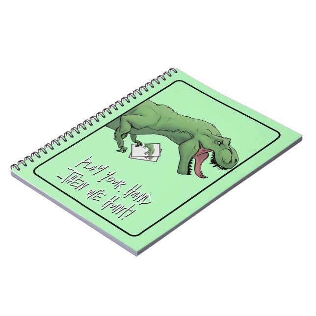 T-Rex-betalkort - spelkort Anteckningsbok (Vänstra Sidan)