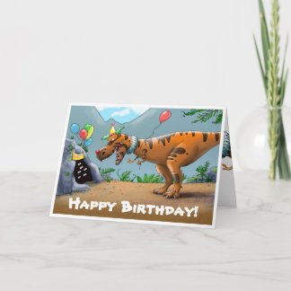 T-Rex Birtday kort