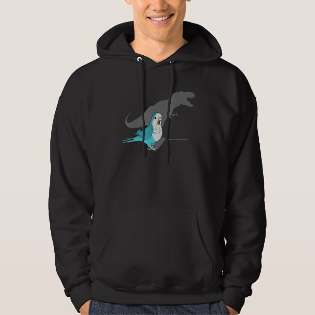 T-rex Blue Munk Parakeet, Fågelmembran, Skräm Hoodie (Framsida)