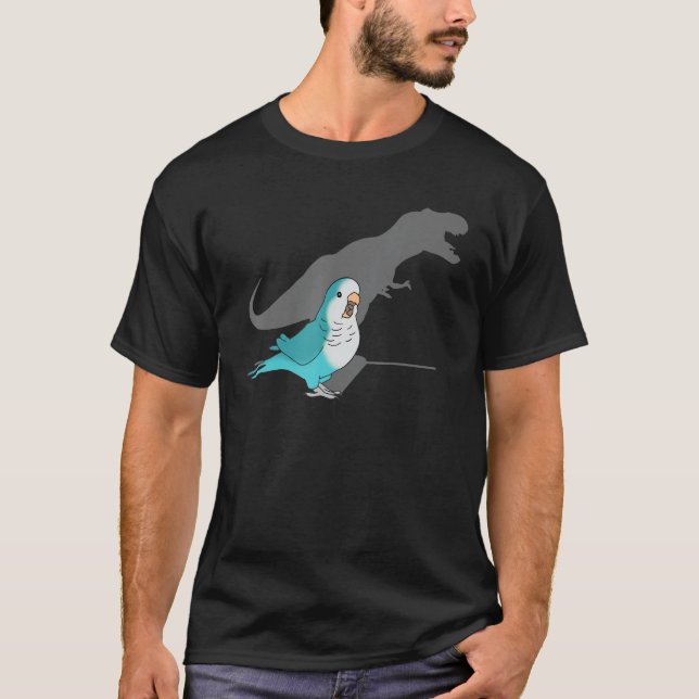 T-rex Blue Munk Parakeet, Fågelmembran, Skräm T Shirt (Framsida)