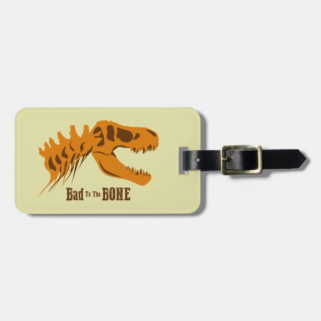 T-Rex Bones Bagagebricka (Horisontell Framsida)