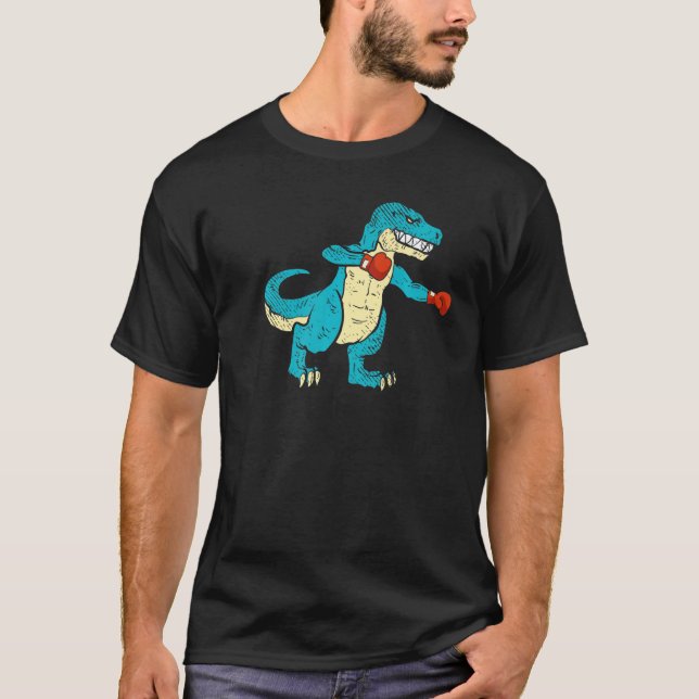 T Rex Boxing Dinosaur Älskare Boxer Mma Fighting Shirt (Framsida)