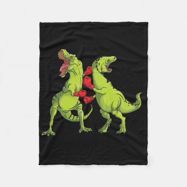 T-rex boxning  fleecefilt (Framsidan)