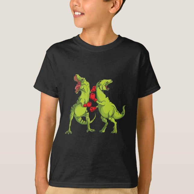 T-rex boxning  t shirt (Framsida)