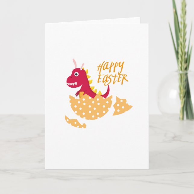 T-Rex Bunny Påskägg Funny Gift för Påsk Kids Helgkort (Framsida)