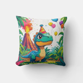  T-Rex Celebration Pillow for Kids Kudde