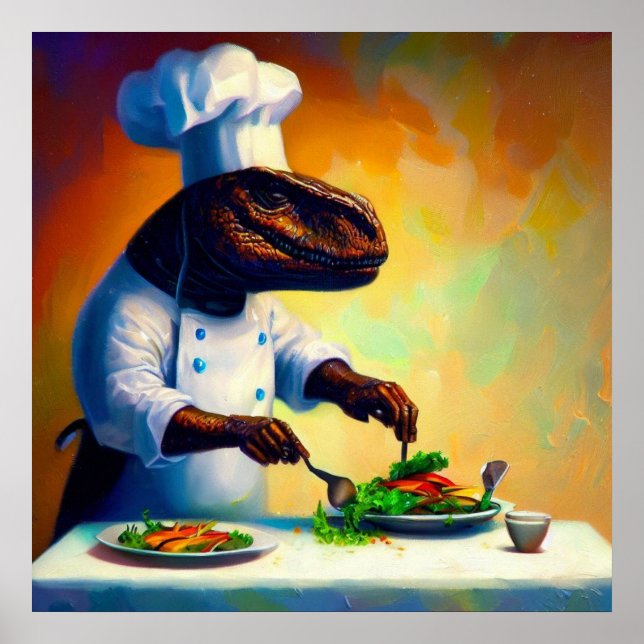 T Rex Chef Poster (Framsidan)