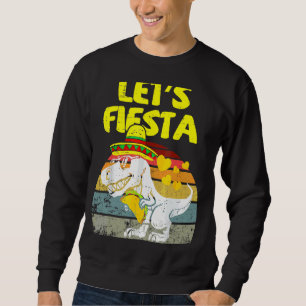 T Rex Cinco De Mayo Tyrannosaurus Dinosaur Lets F Lång Ärmad Tröja