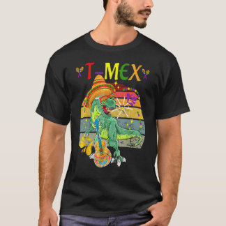 T Rex Cinco De Mayo Tyrannosaurus Dinosaur Lets F Shirt