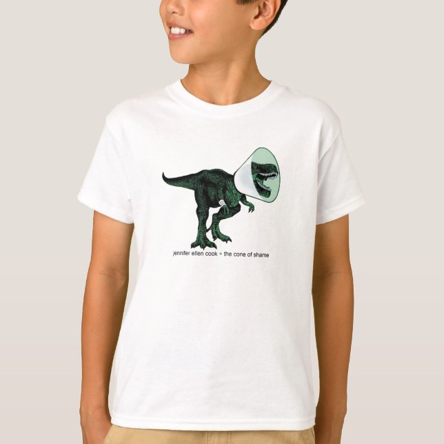 T-Rex Cone of Shame 2 barn T T-shirt (Framsida)